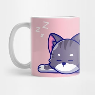 Cute Cat Sleeping Cartoon Mug